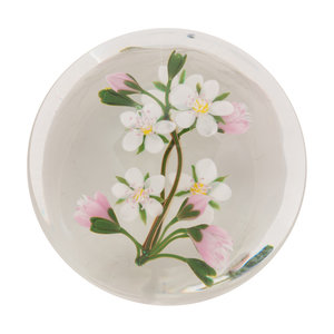 Appraisal: A Paul Stankard Pink and White Buds and Flowers Glass