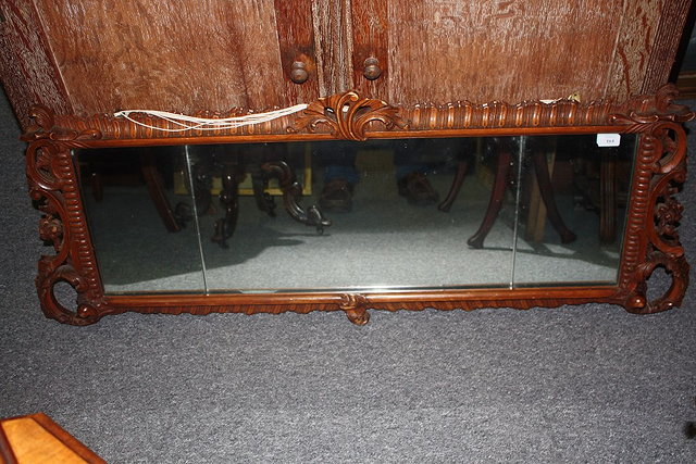 Appraisal: A GEORGIAN STYLE OVERMANTEL MIRROR with three panel glass and