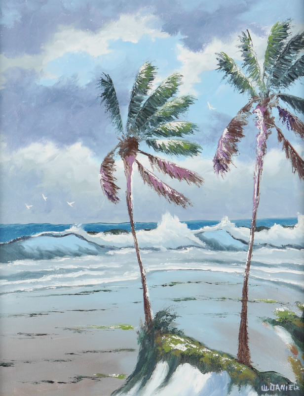 Appraisal: DANIELS Willie American th Century Florida Highwaymen ''Rio Mar'' palms