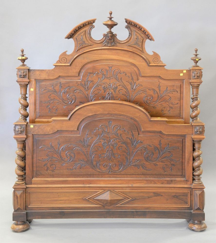 Appraisal: Victorian three-piece bedroom set with armoir ht high back bed