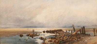 Appraisal: Josiah Wood Whymper - Morecambe Bay Lancaster Sands signed and