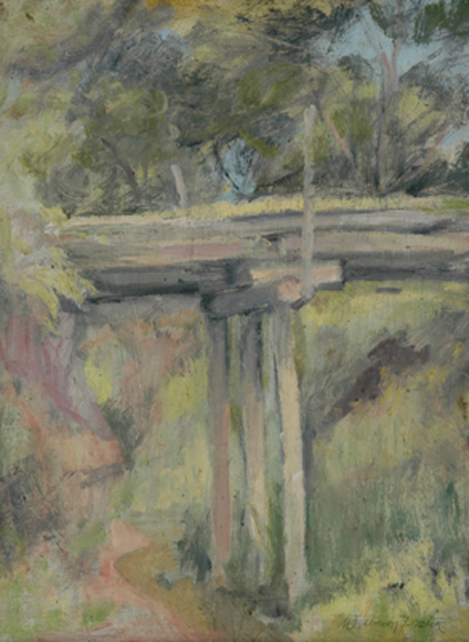 Appraisal: William Jock Frater - Smith's Gully Bridge oil on board