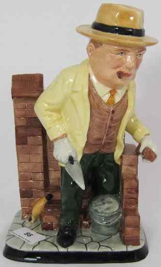 Appraisal: Bairstow Manor Figure Winston Churchill Bricklayer limited edition height cm