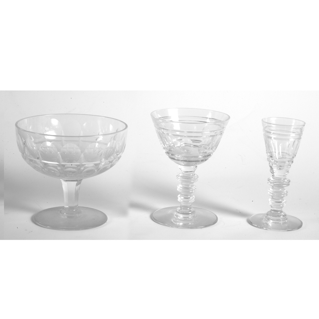 Appraisal: Miscellaneous Group of Glass Stemware Approximately sixty pieces