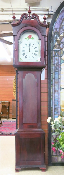 Appraisal: A MAHOGANY TALL CASE FLOOR CLOCK American th century elements