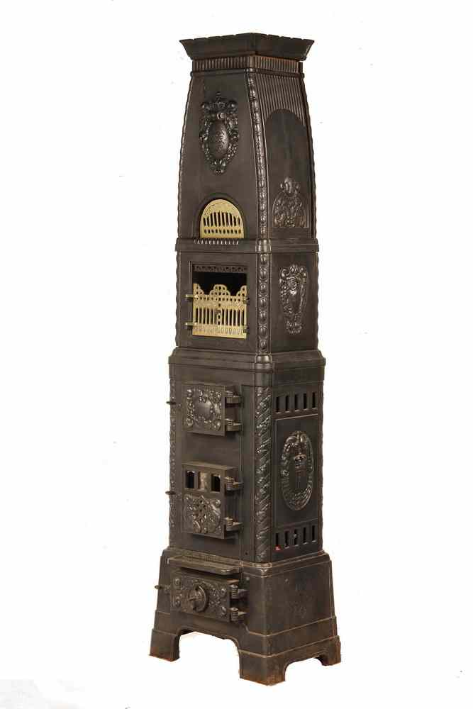 Appraisal: ANTIQUE DANISH WOODSTOVE - Anker-Heergaard Cast Iron Coke Stove with