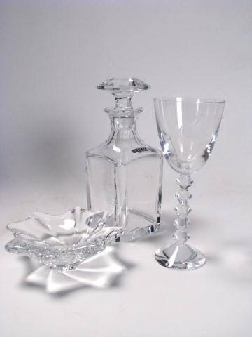 Appraisal: Three signed Baccarat Crystal items including decanter with stopper ''