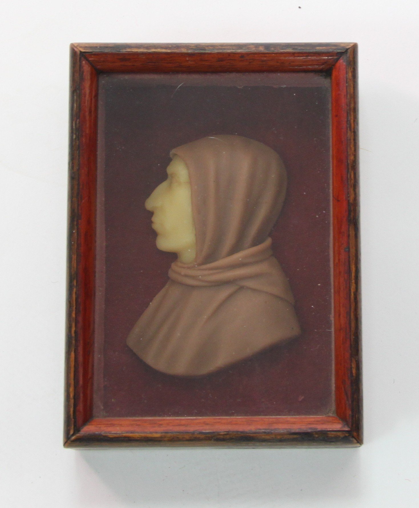 Appraisal: A th Century wax portrait bust Girolamo Savonarola wearing a