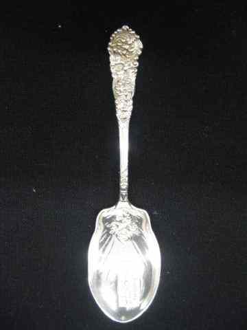 Appraisal: Victorian Sterling Silver Preserve Spoon elaborate rococo handle fancy shaped