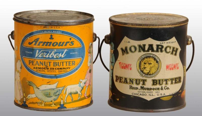 Appraisal: Lot of Peanut Butter Pails Description Includes Veribest and Monarch