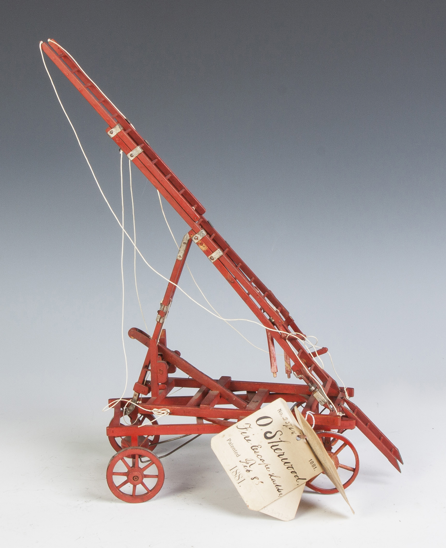 Appraisal: O Sherwood Fire Escape Patent Model C Wood metal