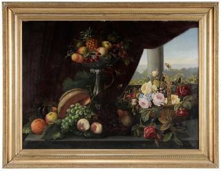 Appraisal: Christian Juel M llback Danish - Still Life of Flowers