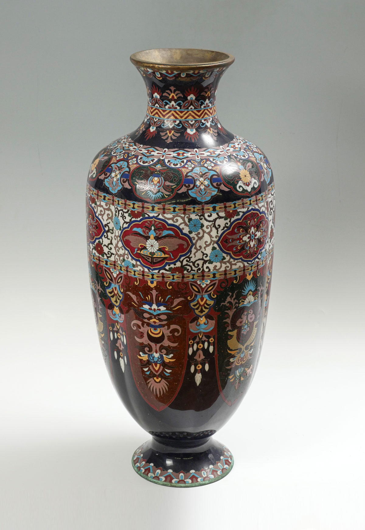 Appraisal: LARGE JAPANESE MEIJI PERIOD CLOISONNE VASE Palatial Japanese Meiji period