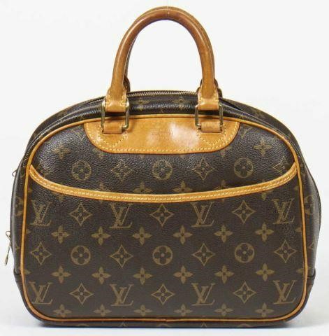 Appraisal: Louis Vuitton Trouville handbag in brown and tan monogram coated