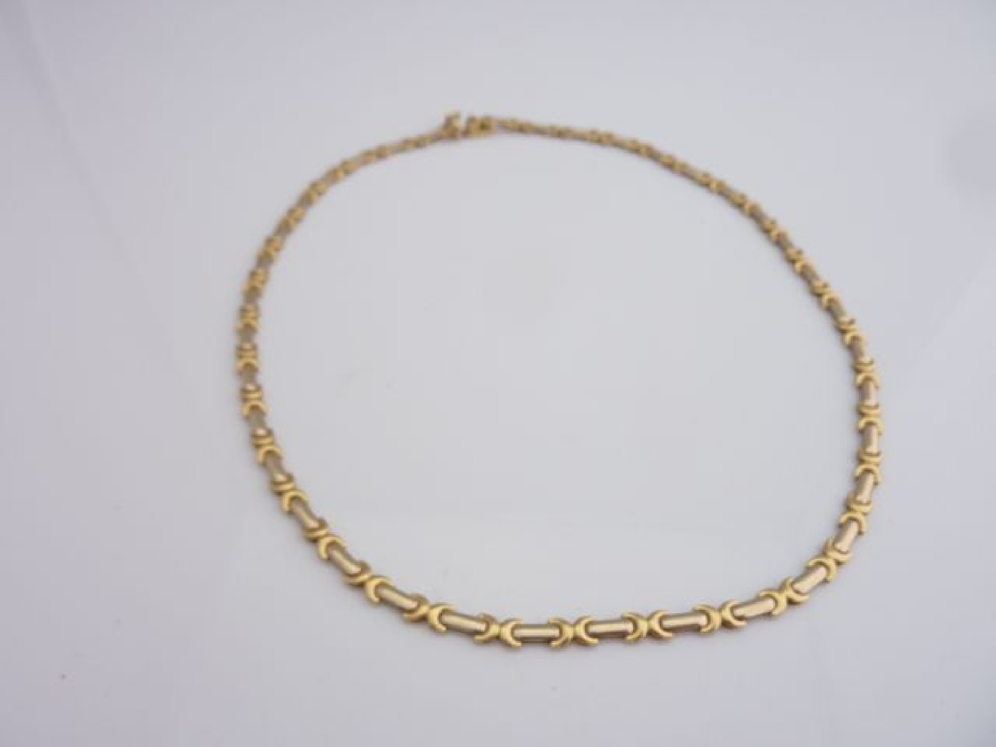 Appraisal: An ct gold fancy-link necklace Italy g