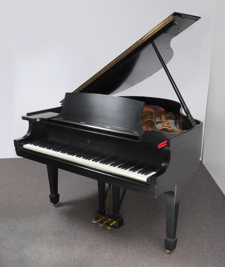 Appraisal: EBONIZED STEINWAY MODEL S BABY GRAND PIANO Ebonized black case