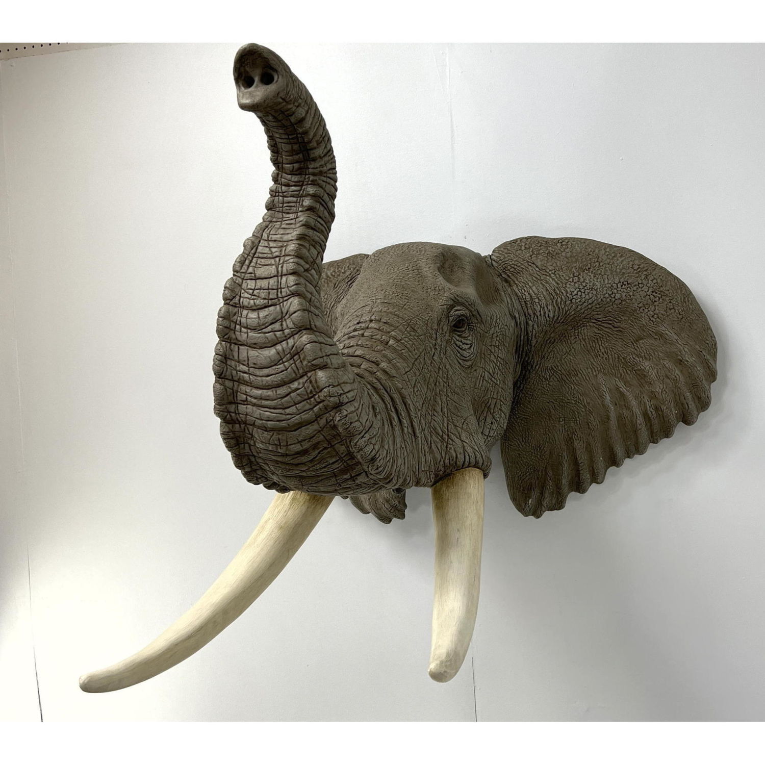 Appraisal: Large Decorative Faux Taxidermy Sculpture of Elephant Made of composite