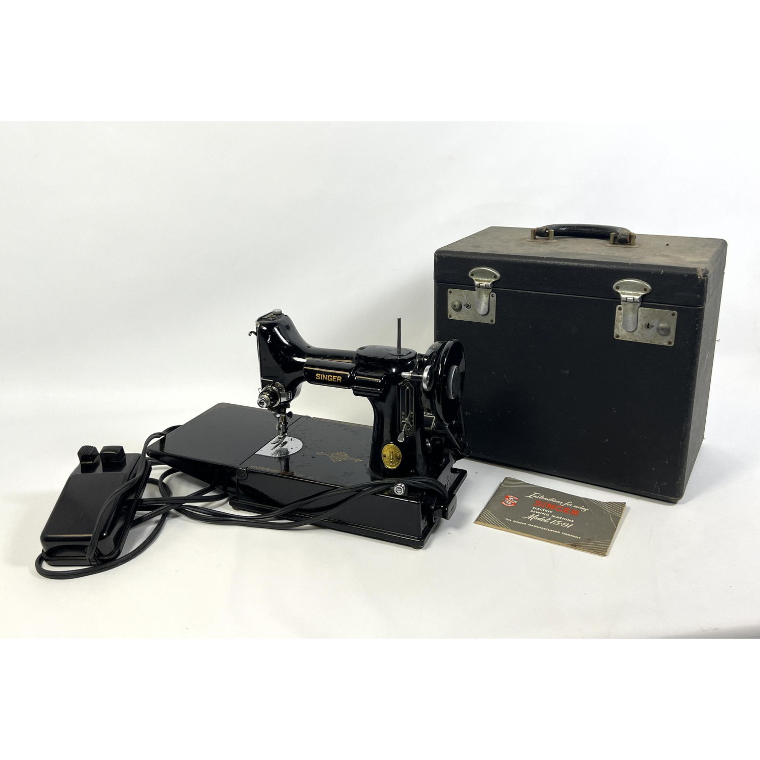 Appraisal: SINGER Featherweight sewing machine Dimensions H inches W inches D