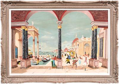 Appraisal: Wing William Howard painting Philadelphia Pennsylvania th century Venetian festival