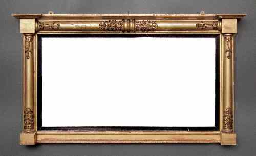 Appraisal: A th Century gilt framed rectangular overmantel mirror of Regency