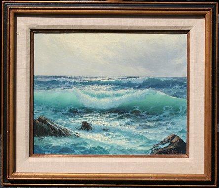 Appraisal: WELTERS Guglielmo Italian - Capri Seascape Oil Canvas '' x