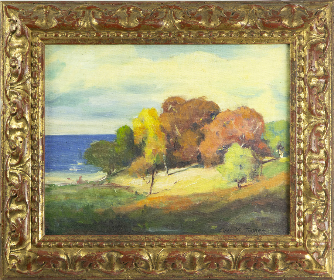 Appraisal: Carl M Thorp American - Landscape with Autumn Trees oil