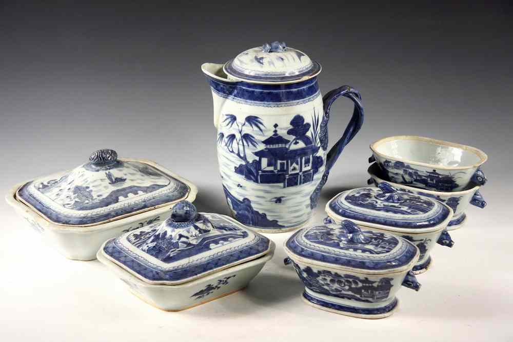 Appraisal: PCS MISC CHINESE EXPORT PORCELAIN - th c Canton Export