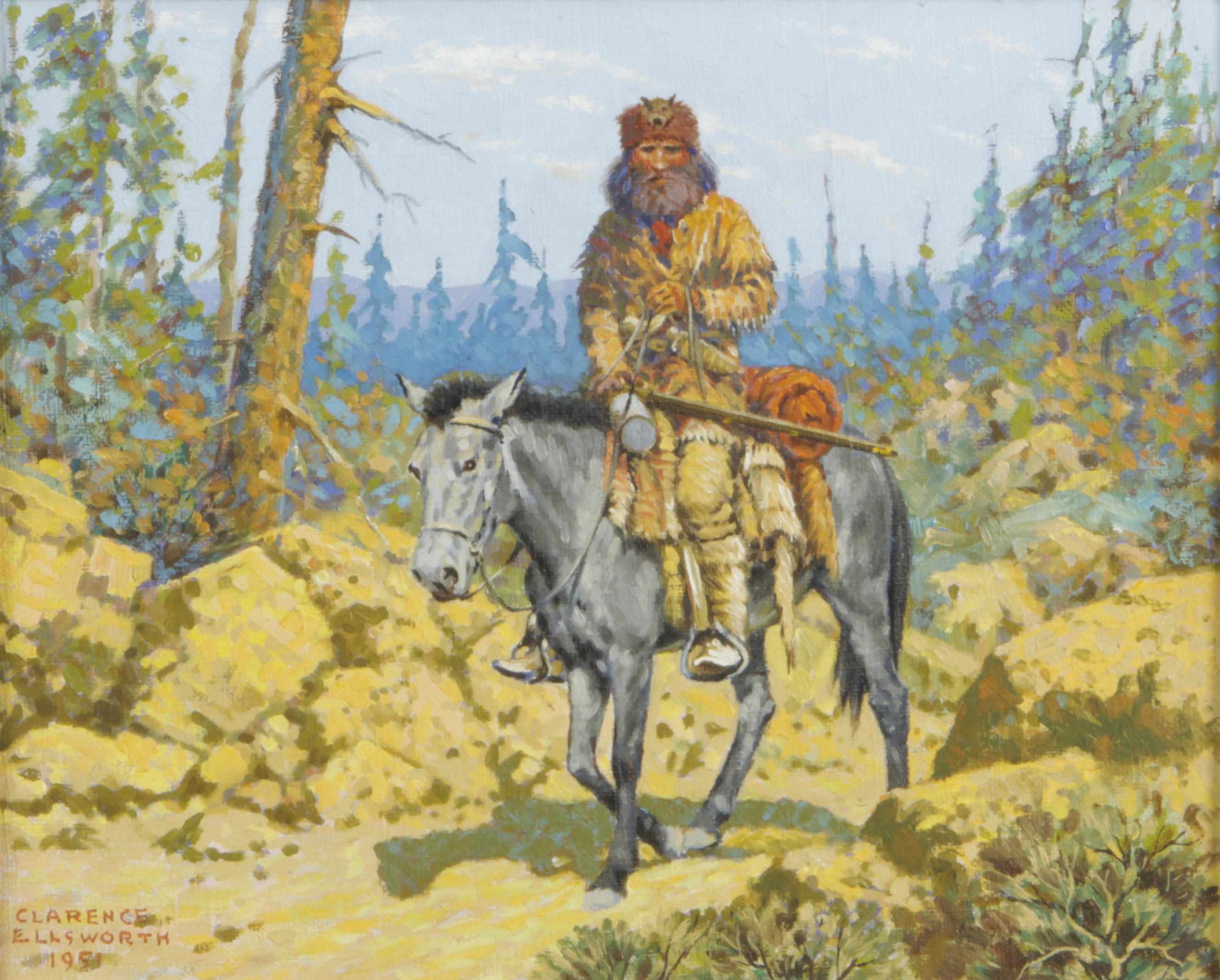 Appraisal: n a Clarence Arthur Ellsworth American - A trapper on