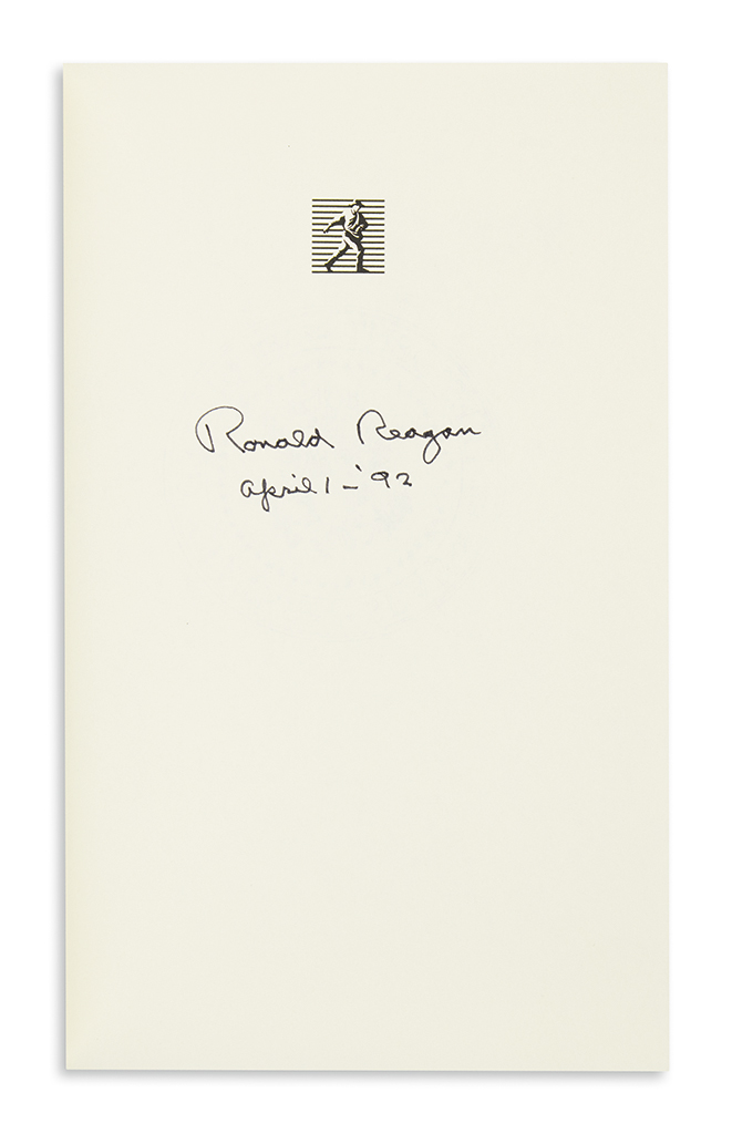 Appraisal: REAGAN RONALD Speaking My Mind Signed and dated on a