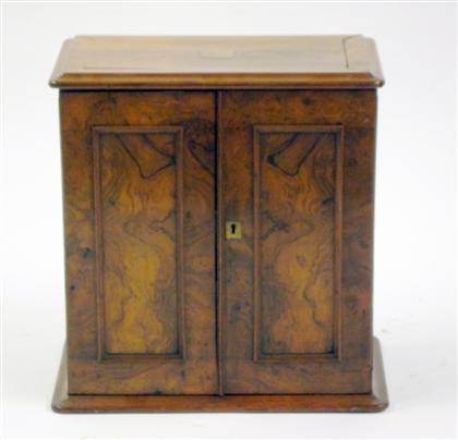 Appraisal: Victorian walnut specimen cabinet th century