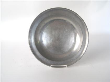 Appraisal: Pewter deep dish jacob whitmore middletown connecticut - Dia in