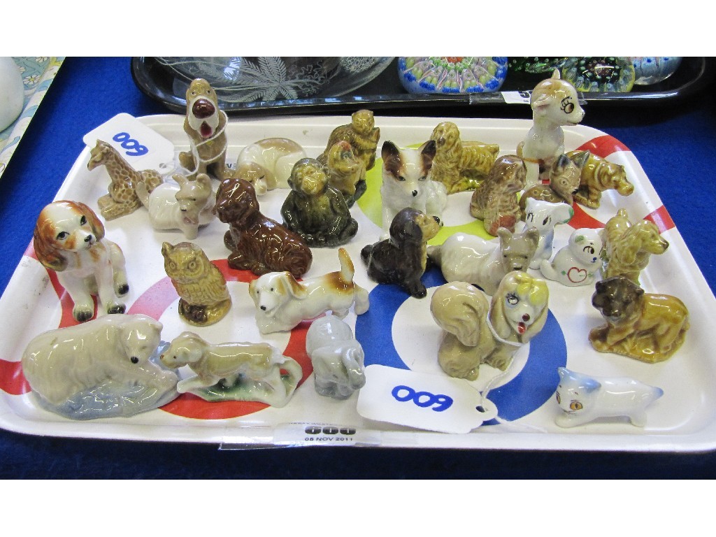 Appraisal: Lot comprising twenty eight small animal figures - Wade whimsies