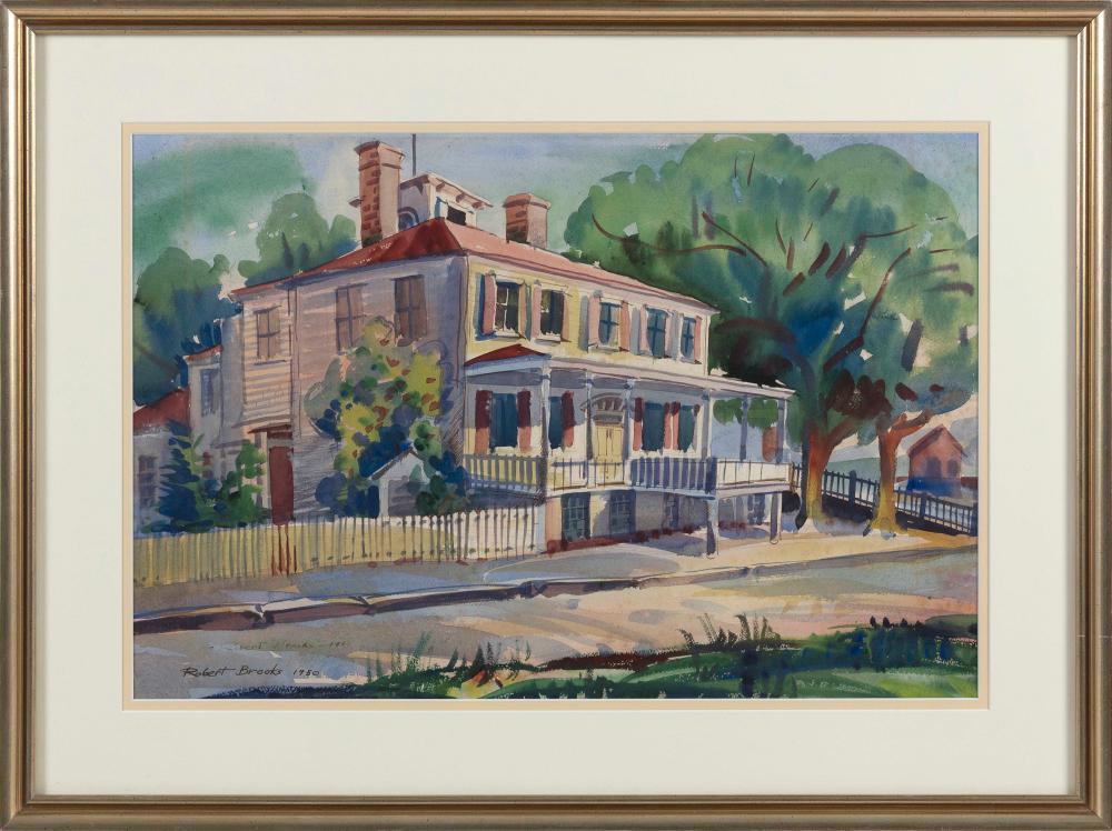 Appraisal: ROBERT BROOKS MASSACHUSETTS - A HOUSE IN MATTAPOISETT MASSACHUSETTS WATERCOLOR