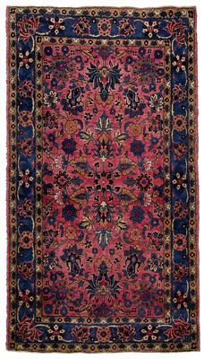 Appraisal: Finely woven Sarouk or Kashan rug repeating floral designs on