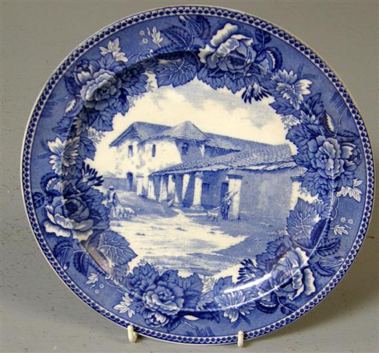 Appraisal: th century Wedgwood plate commemorating San Fernando Rey Mission founded