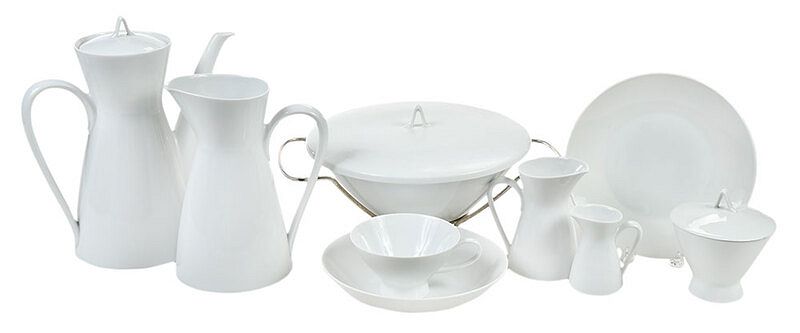 Appraisal: Pieces Rosenthal Porcelain Dinnerware German th century Classic Modern White