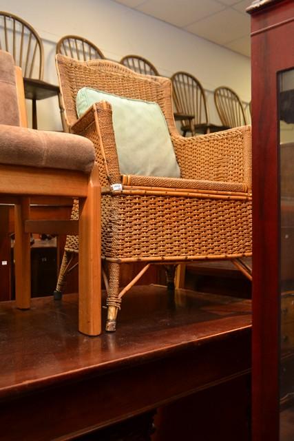 Appraisal: A VINTAGE CANE AND SEAGRASS COMMODE AND A FOLDOUT GAMES