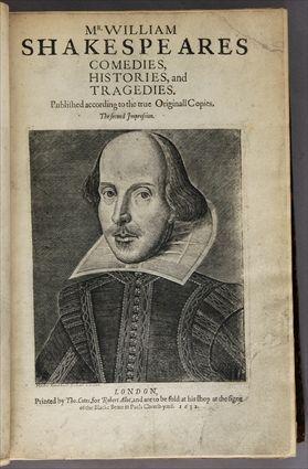 Appraisal: SHAKESPEARE WILLIAM COMEDIES HISTORIES AND TRAGEDIES The very rare second