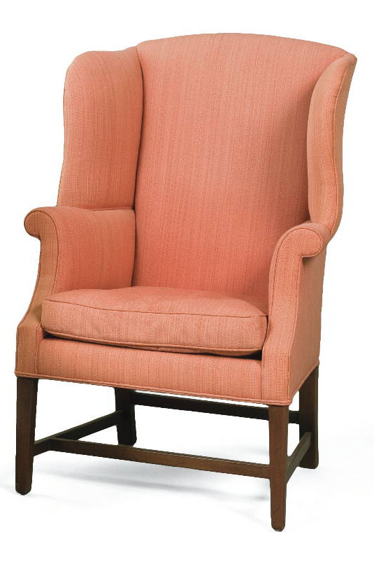 Appraisal: FEDERAL STYLE MAHOGANY WING CHAIR