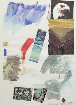 Appraisal: Robert Rauschenberg American - Untitled McGovern Color offset lithograph signed