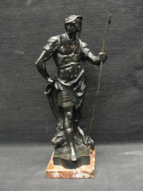 Appraisal: PICAULT Emile Louis Bronze Roman Soldier Nice original patina From