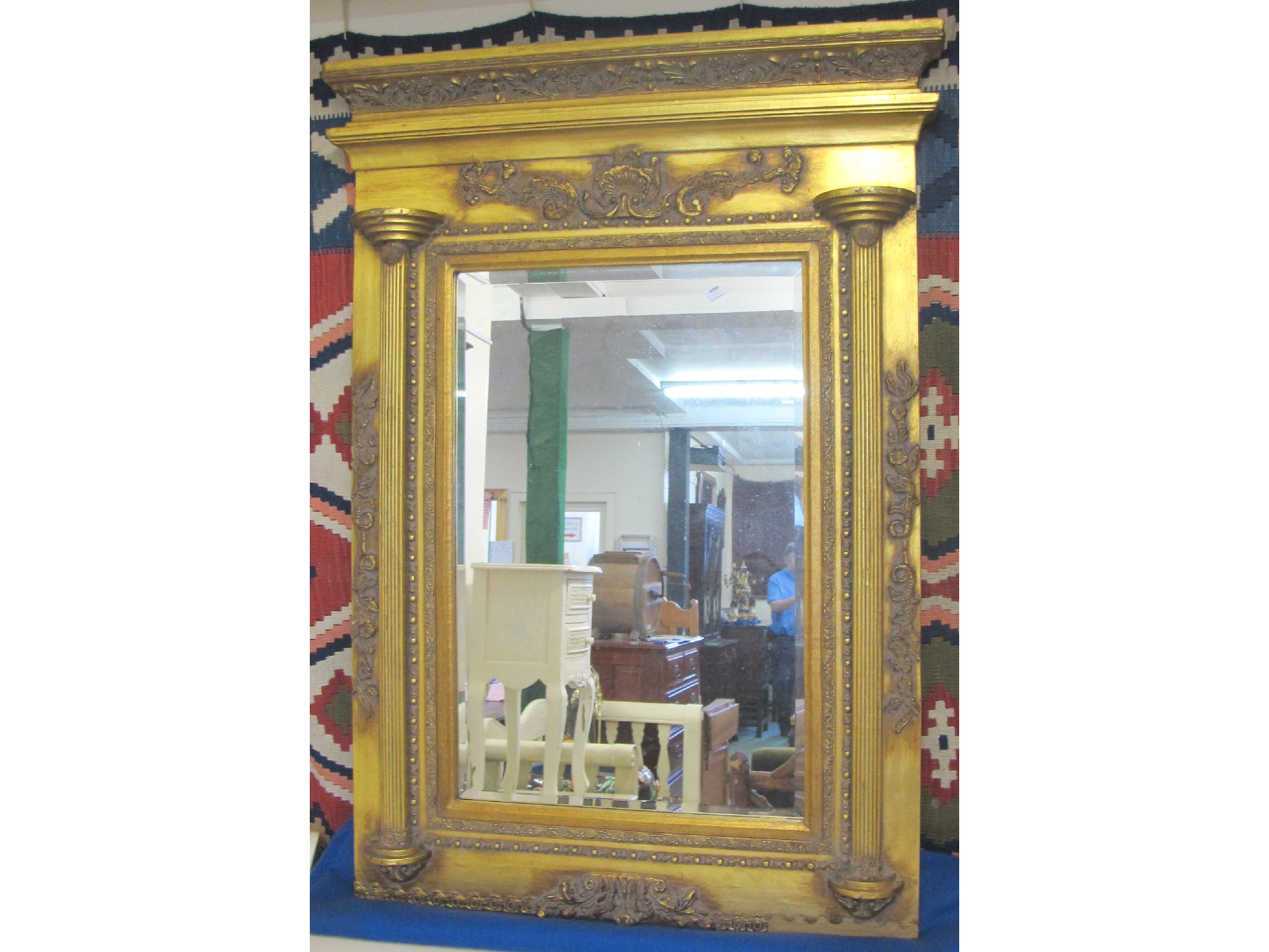 Appraisal: A Regency style gilt mirror x cm