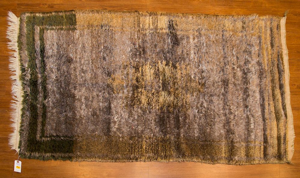 Appraisal: Turkish Berber Rug x hand knotted wool foundation Condition matted