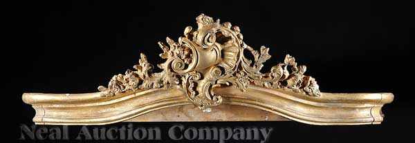 Appraisal: A Louis XVI-Style Baldachin scrolled acanthus cartouche arched crest