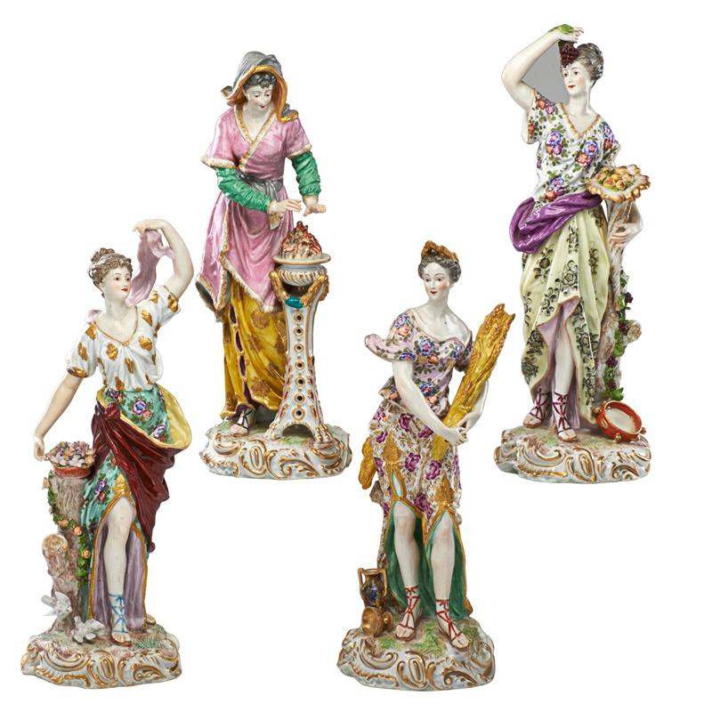 Appraisal: GERMAN PORCELAIN FIGURES Condition Report