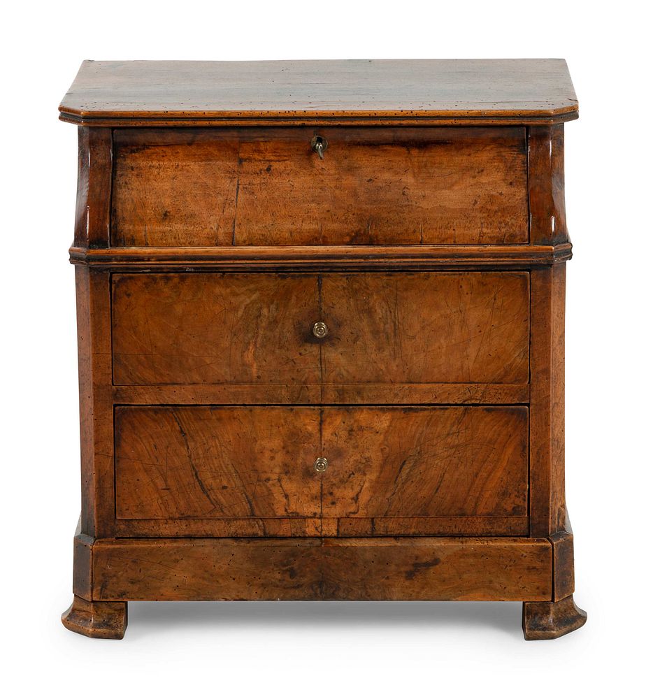 Appraisal: An Empire Style Walnut Diminutive Bureau An Empire Style Walnut