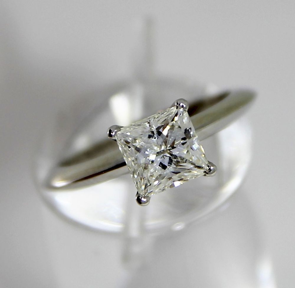 Appraisal: Tiffany Co Plat Diamond Engagement Ring CT United States th