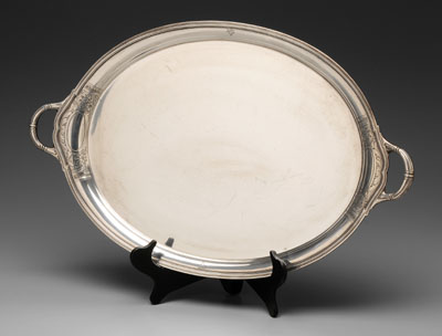 Appraisal: St Dunstan sterling tray two handl