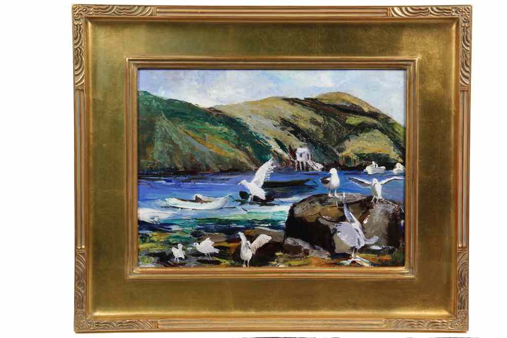 Appraisal: OOCB - 'Monhegan Sea Gulls' by Mary Winter Taylor NY