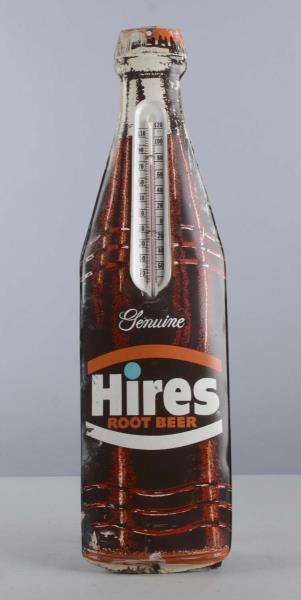 Appraisal: Hires Root Beer Figural Bottle Thermometer Sign Single-sided Hires Root